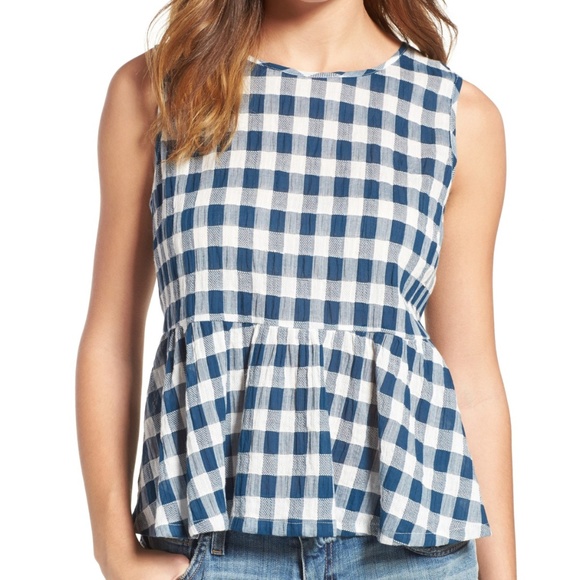 Current/Elliott Tops - ❌SOLD❌NWT Current/Elliott The Peplum Gingham Tank